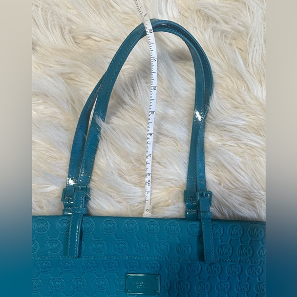 MICHAEL KORS Monogram Turquoise Jet Set Tote - Picture 9 of 9